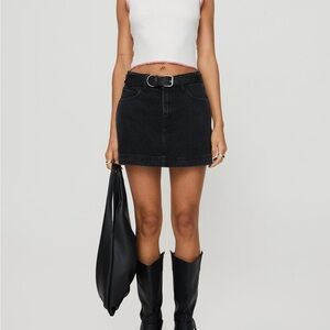 Princess polly GAZELLE DENIM SKORT BLACK WASH US SIZE 6